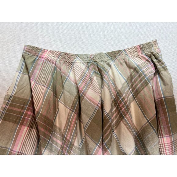JP Collections Pleated Preppy Skirt Womens 26 Brown Plaid Knee Length Retro 90s - Picture 4 of 11